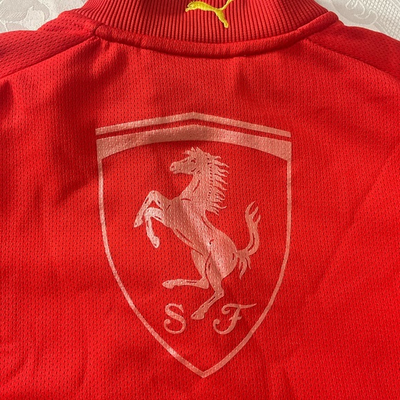 Vintage puma Ferrari track Jacket Red Boys Size 6 Logo Ferrari On Front/back - Picture 11 of 12